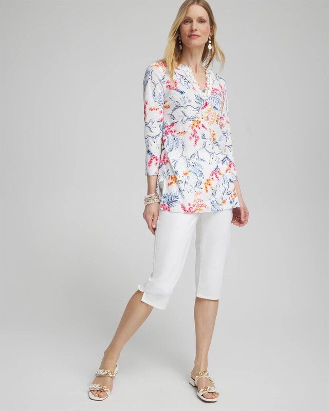 No-Stain 17 Pull-on Denim Capris - image 2